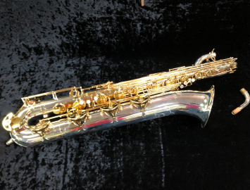 Beautiful! Jupiter 1100 Silver Plated Low A Baritone Sax, Serial #YF08309